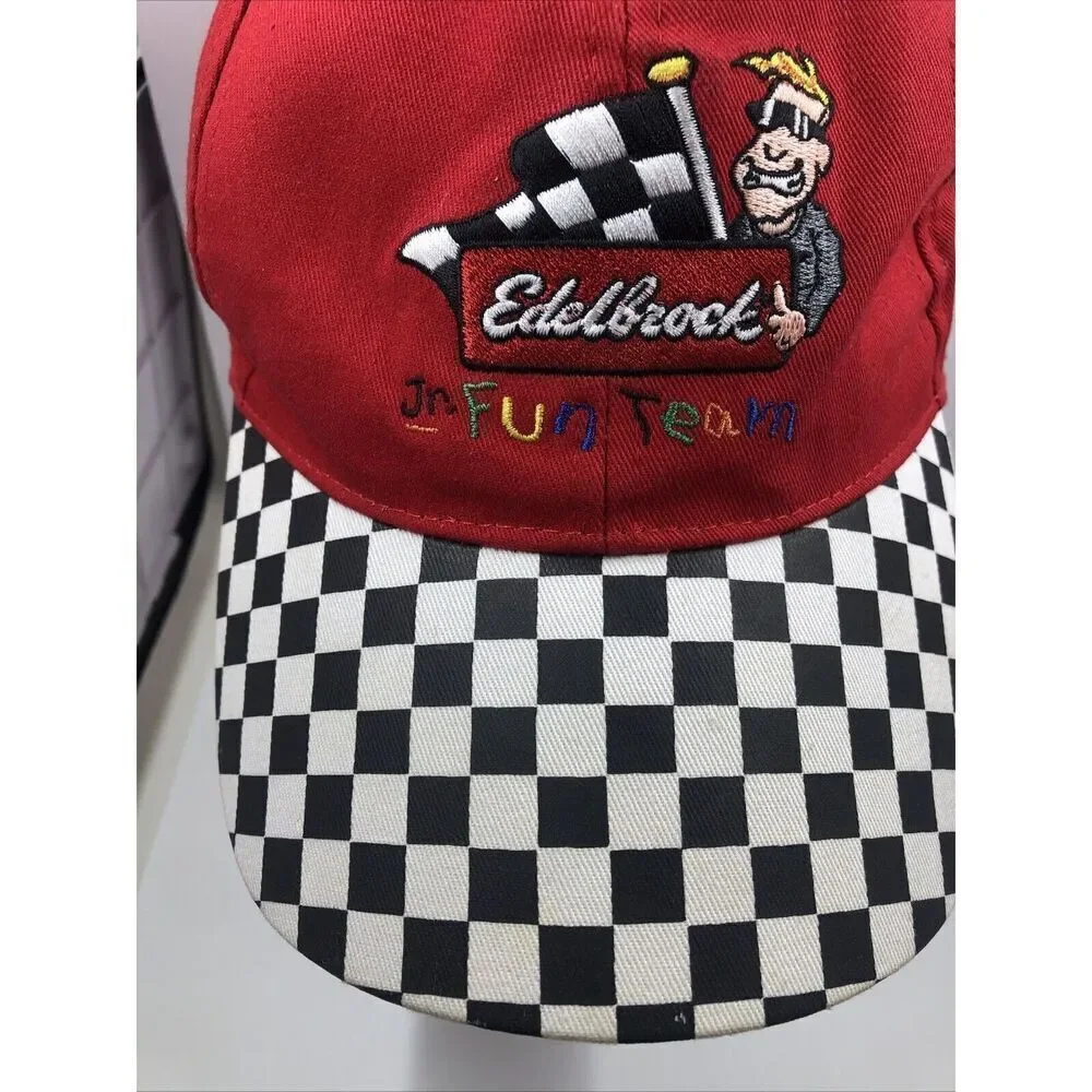 Edelbrock Hot Rod Power Tour Red Baseball Cap Edelbrock Jr. Fun Team Snap back